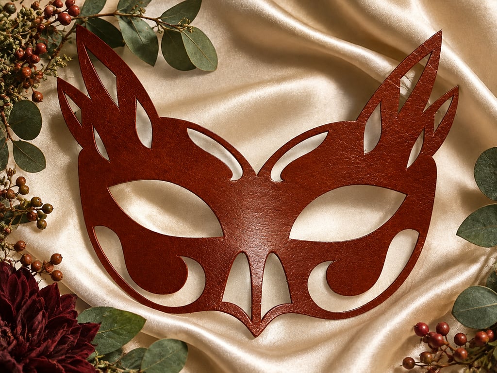 Real Leather Masquerade Mask.  'Ladyhawke'. Carnival, Role Play, Belly Dance