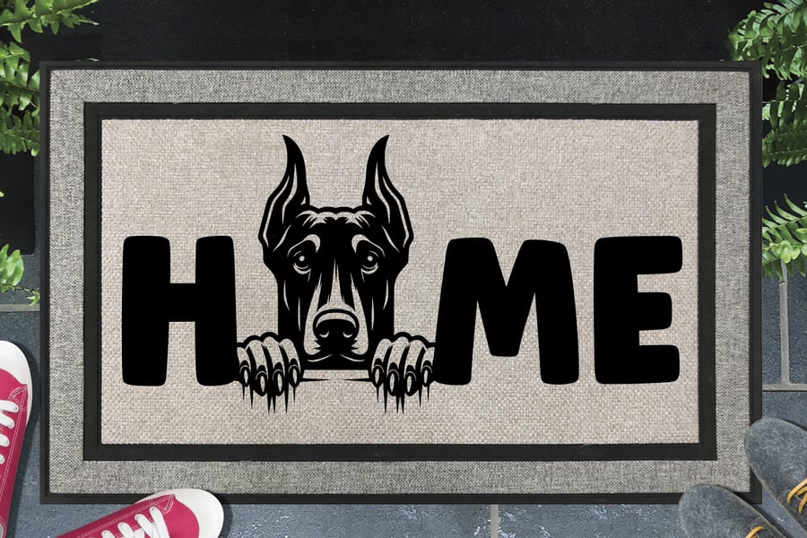 Doberman Home Door Mat - All Weather Doormat - 45x70cm 