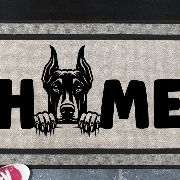 Doberman Home Door Mat - All Weather Doormat - 45x70cm 