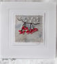 EMBROIDERED WINTER BERRIES CARD CHRISTMAS WINTER - Image 1