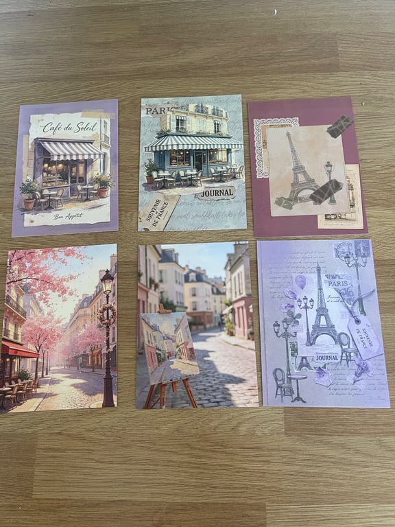 Parisian Daydreams Postcard Set - 6 A6 vintage-style Paris Postcards 