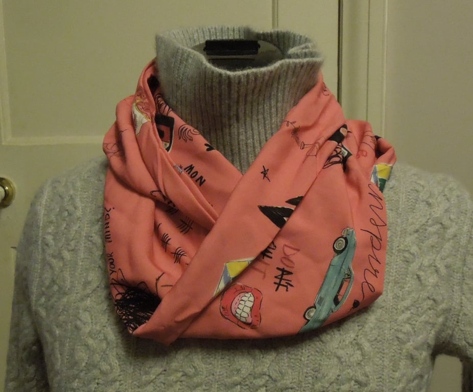 80's inspired Print Twist Scarf 