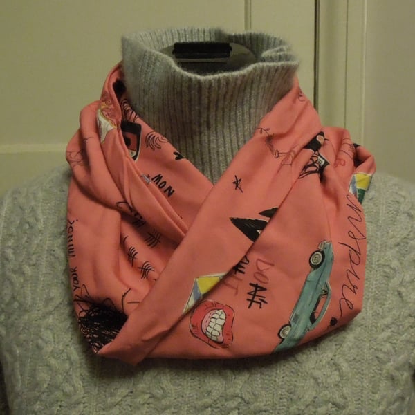 80's inspired Print Twist Scarf 