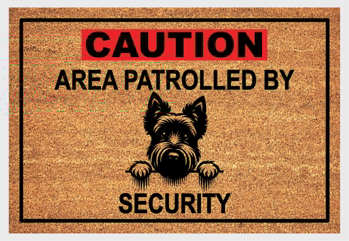 Scottish Terrier Security Door Mat No.1 - Scottish Terrier Welcome Mat - 3 Sizes