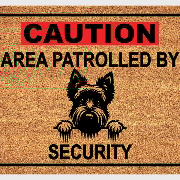 Scottish Terrier Security Door Mat No.1 - Scottish Terrier Welcome Mat - 3 Sizes