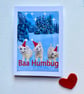 Cute comical, baa humbug Christmas card