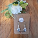 Silver Toned Strawberry Drop Earrings