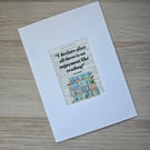 Pride and Prejudice "...no enjoyment like reading!" A4 Mounted Print