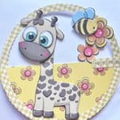 Giraffe rocker birthday card