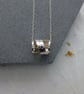 Recycled Sterling Silver And 14ct Filled Gold Barrel Pendant 
