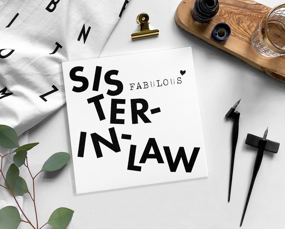 SISTER-IN-LAW Birthday card - Blank card