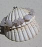 Pale Pink Rose Quartz Gemstone Beaded Bracelet "Roze" - Image 1