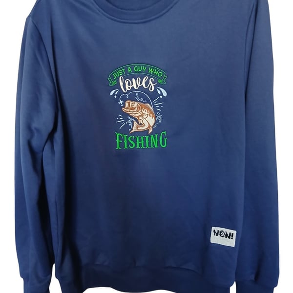 Gents Embroidered Sweatshirt, casual sweatshirt, fishing sweatshirt