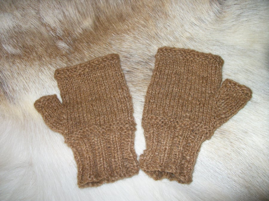 Fingerless Alpaca Gloves Knitting Pattern. PDF Knitting Pattern