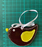 Red and Yellow Winged Glass Bird Hanging Decoration - Image 6