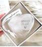 Gift Boxed Personalised White Feather Memorial Bauble. Name Date Customised. Gla - Image 5