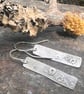 Silver Textured Dangle Earrings  - Image 5