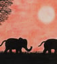 Elephant Card, Friend Art Card, Children Card Elephant, Blank Animal Card, Kids - Image 1