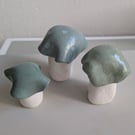 Painted Decorative Toadstool Set