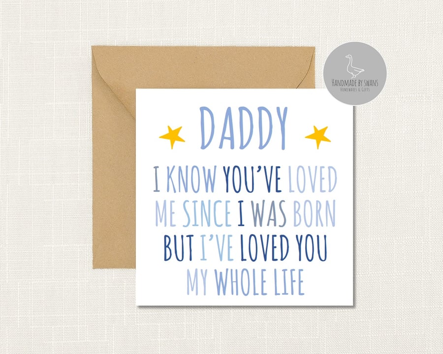 Daddy i know you've loved me since i was born greeting card