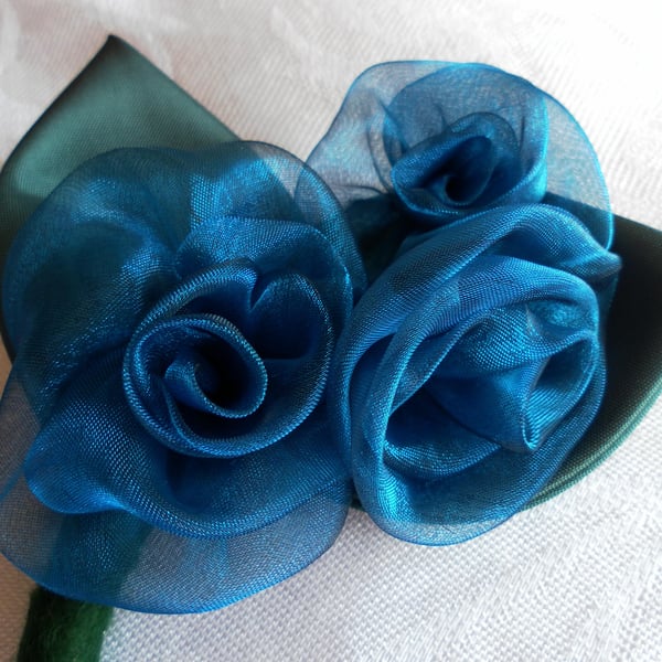  Corsage, Buttonhole, Wedding, Prom, organza