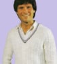 VINTAGE KNITTING PATTERN Mans Cabled Sports Sweater - Image 3
