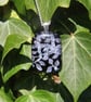Silver leaves dichroic glass pendant necklace, fused glass necklace F45 - Image 6