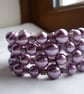 LILAC FROST WITH ROSE AND AMETHYST INLAY BRACELET.  184 - Image 1
