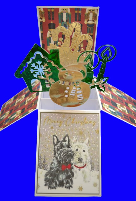 Traditional Christmas Card with dogs