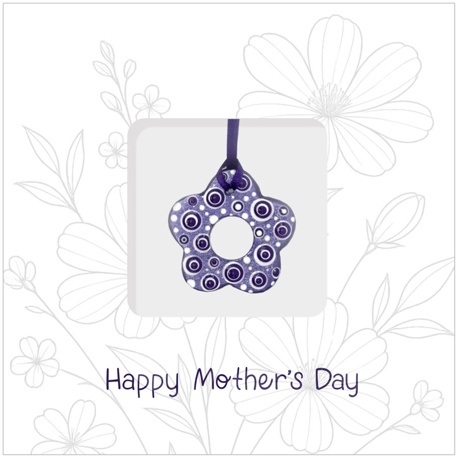 Mothers Day Ceramic Violet Card