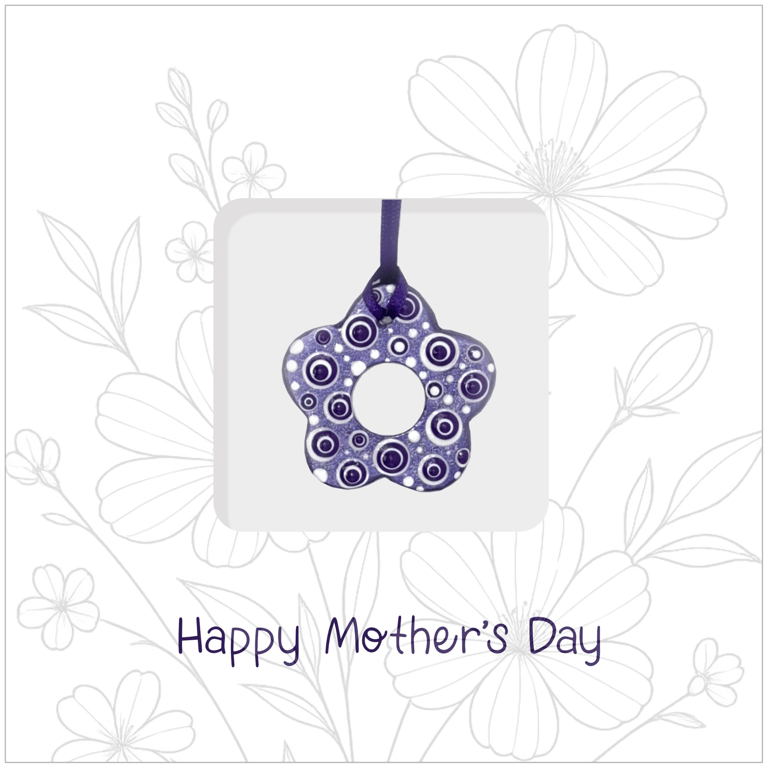 Mothers Day Ceramic Violet Card