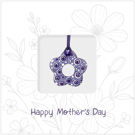 Mothers Day Ceramic Violet Card