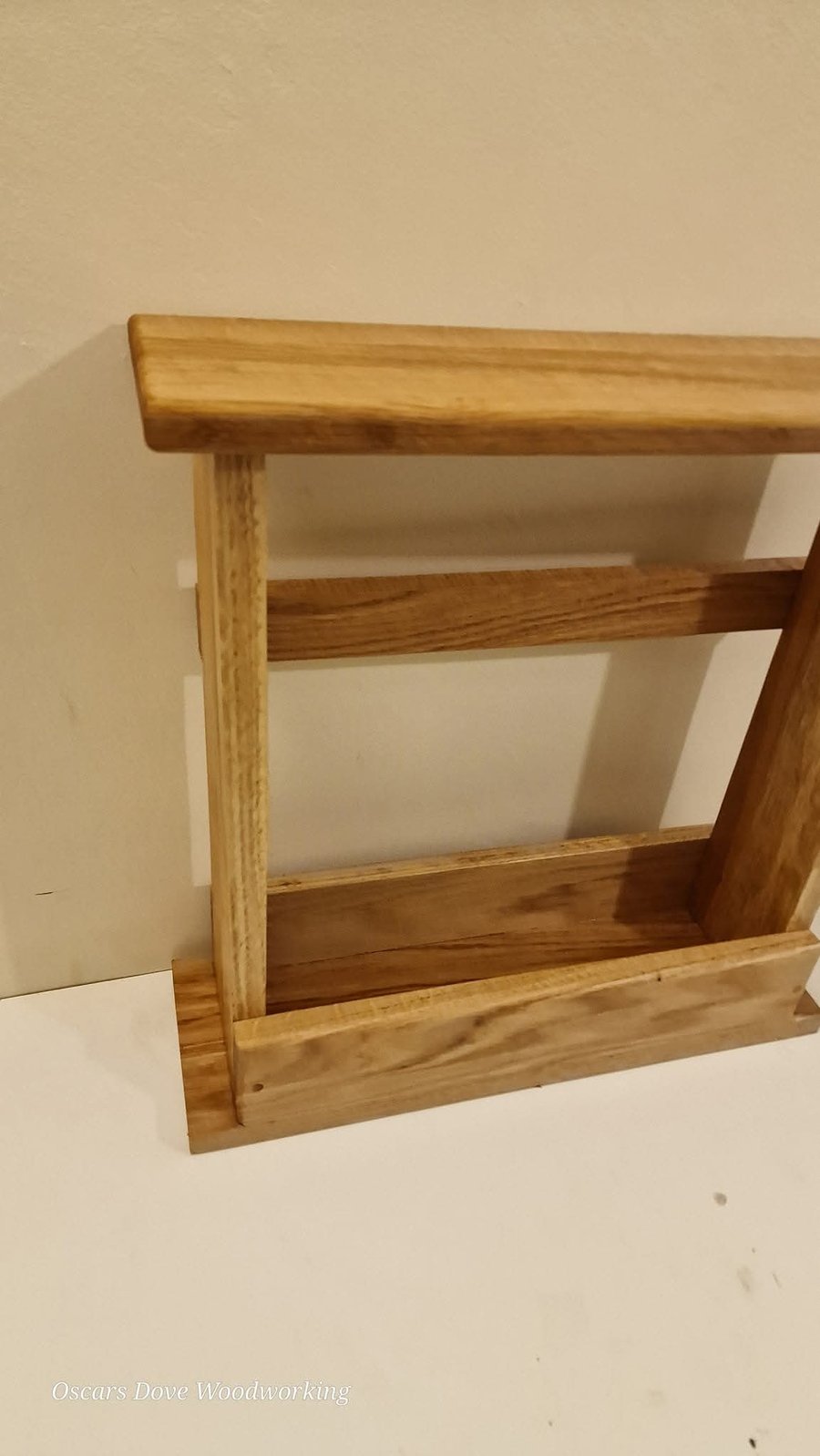 Oak Sofa Side Table - Slim End Table 15cm Deep - Solid 22mm Oak