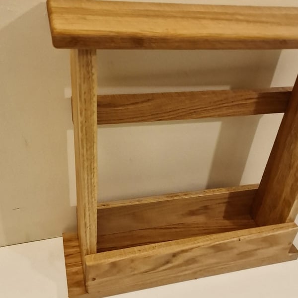 Oak Sofa Side Table - Slim End Table 15cm Deep - Solid 22mm Oak