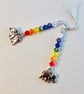 Rainbow Chakra Swarovski Earrings With Elephant Charms - Handmade In Devon - Image 6