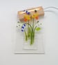 Spring floral illuminated panel, everlasting bouquet, glass art.  - Image 7