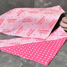 Dog bandana or neckerchief, over the collar bandana, It's My Barkday pink