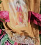 Persian Piri Event Dress. Ocre and deep pink. - Image 3