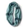 Duck Egg Infinity Scarf with Navy ticking stripe