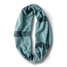 Duck Egg Infinity Scarf with Navy ticking stripe