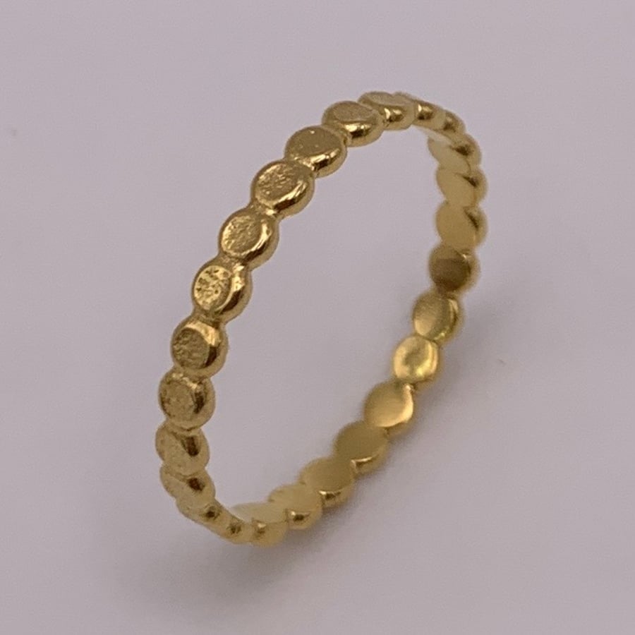 Gold Grain Wedding Ring