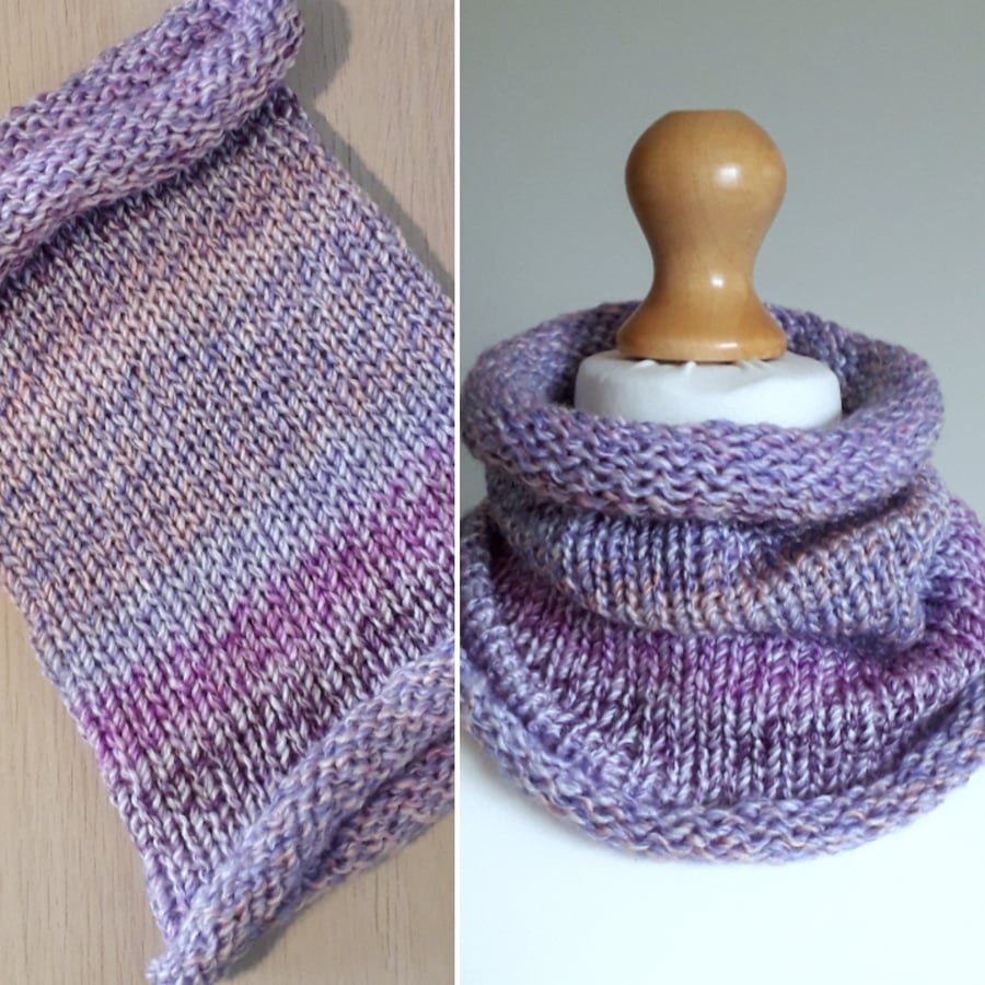 Cowl, Scarf, Infinity Scarf, Neck Warmer, Snood - Pinks and Purples