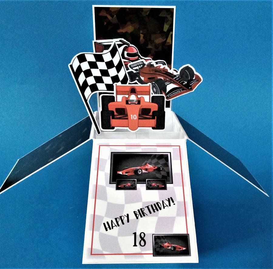 Formula 1 18th Birthday Card 