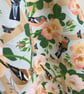 Chaffinches with English Climbing Roses Cotton Tea Towel - Image 6