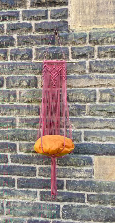 Boho macrame cat bed 