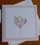 Rabbit In a Flower Blank Card