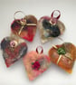 5 Sweetheart felted tags