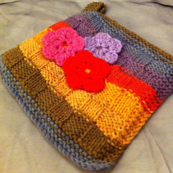 Square Decorative Knitted Pot Holder