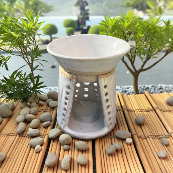 Hand-Thrown Ceramic Oil and Wax Burner