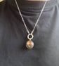 sea glass spinning marble on 18 inch sterling silver chain - Image 8
